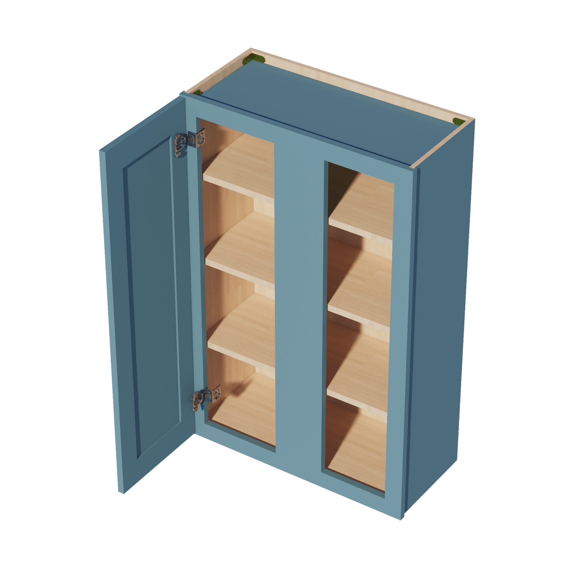 TG - WBC2742: Soft Green Shaker 27"W x 42"H 1 Door & 2 Shelves Wall Blind Corner Cabinets - NextCabinets