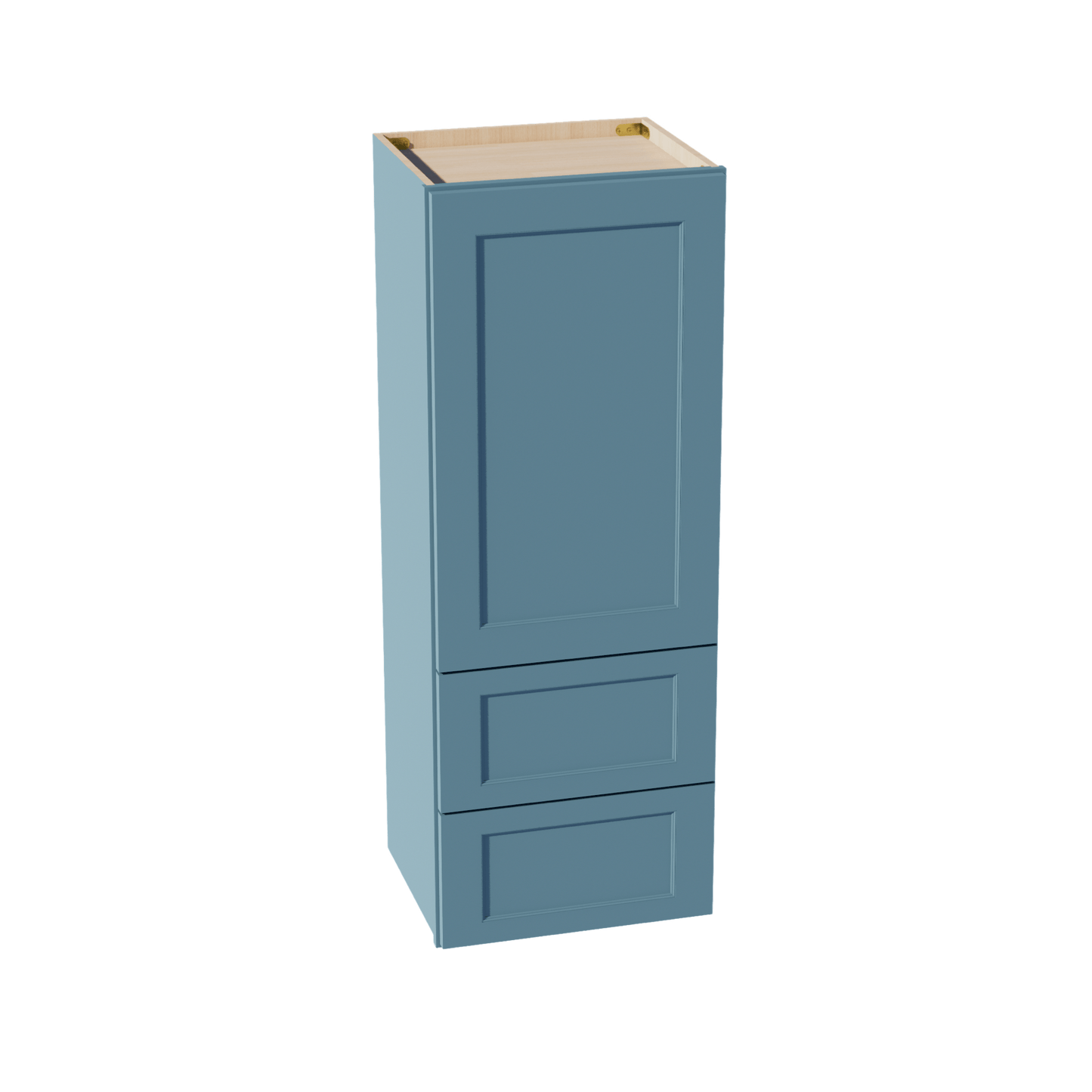 TG - WD1848: Soft Green Shaker 18"W x 48"H 1 Door & 2 Drawers Special Wall Cabinet - NextCabinets