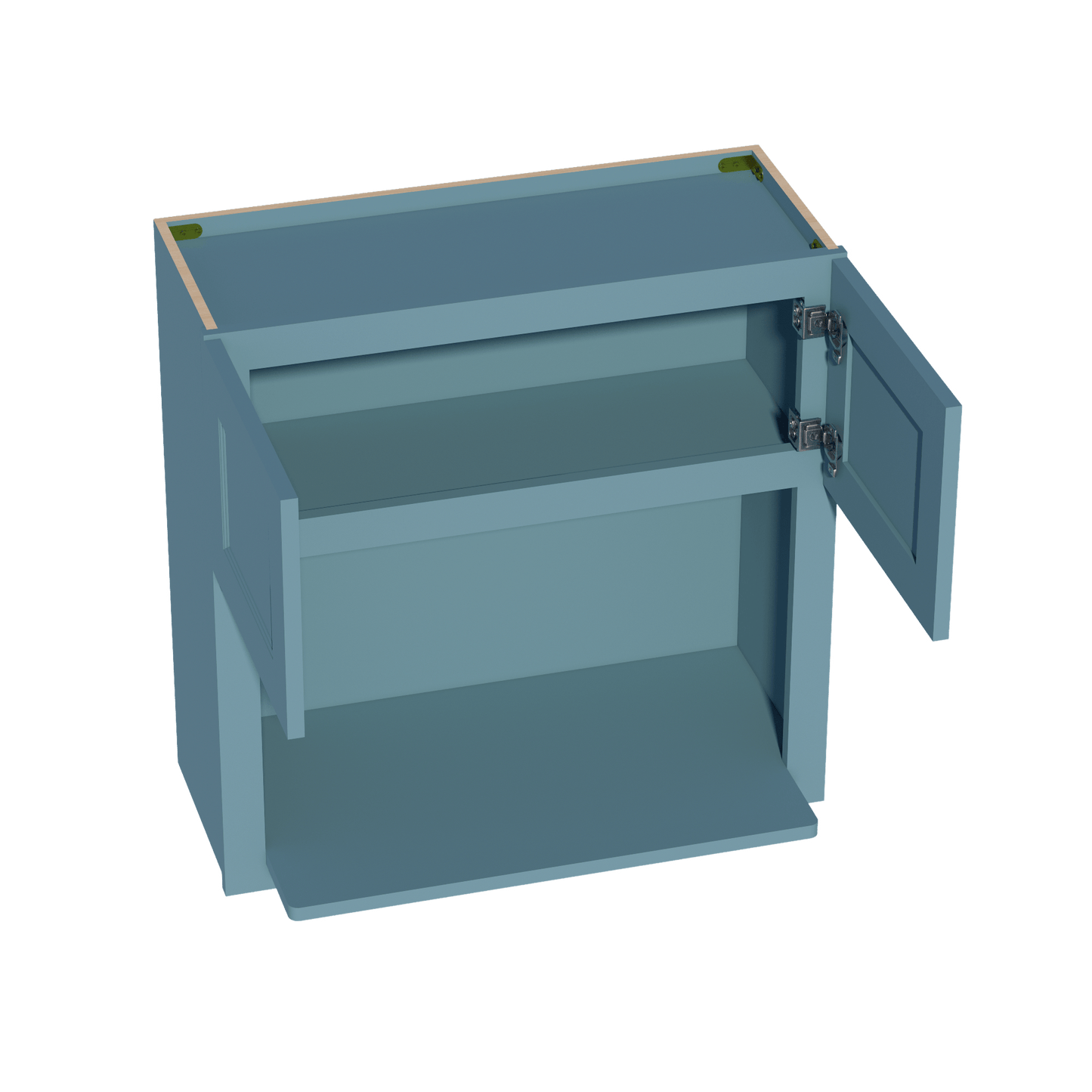 TG - WM3030: Soft Green Shaker 30"W x 30"H 2 Doors Wall Built - in Microwave Cabinets - NextCabinets