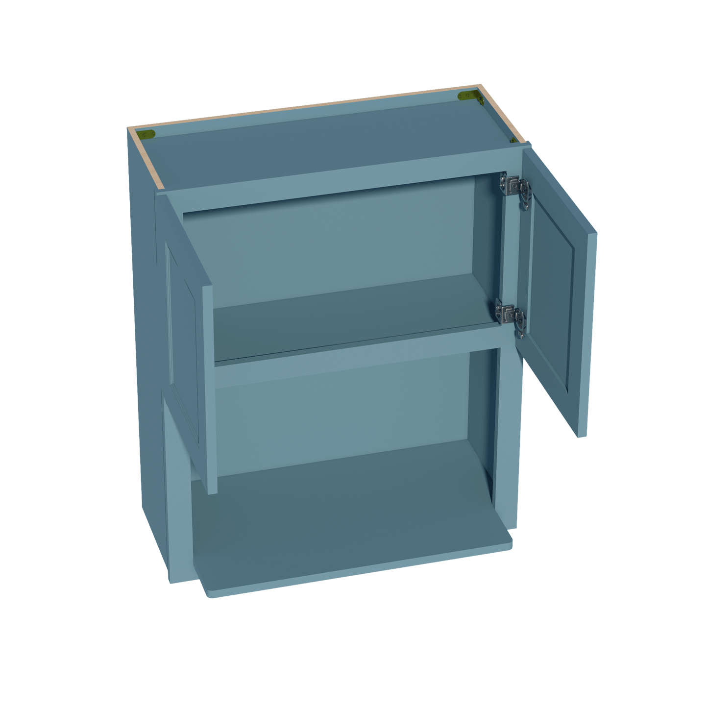 TG - WM3036: Soft Green Shaker 30"W x 36"H 2 Doors Wall Built - in Microwave Cabinets - NextCabinets