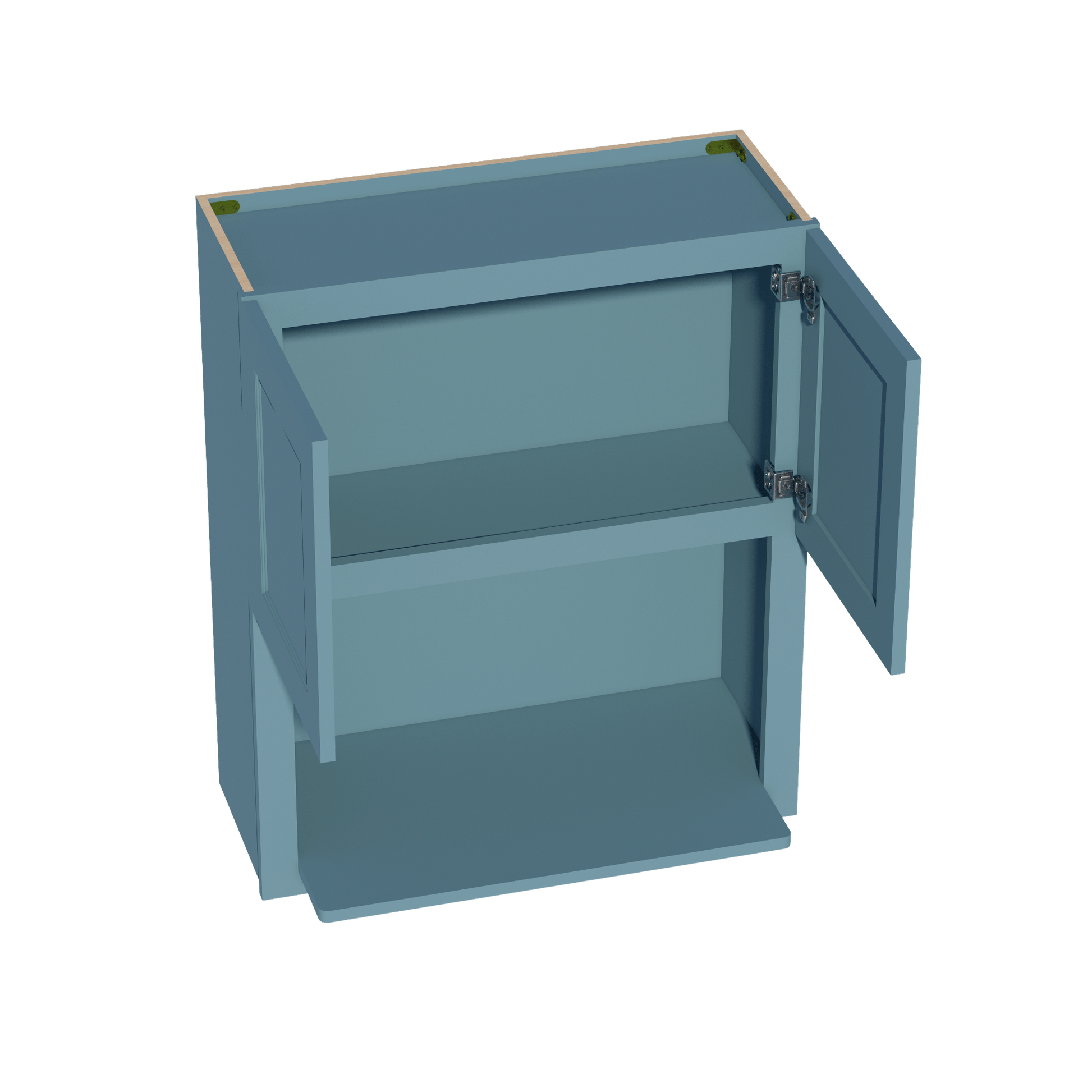 TG - WM3036: Soft Green Shaker 30"W x 36"H 2 Doors Wall Built - in Microwave Cabinets - NextCabinets