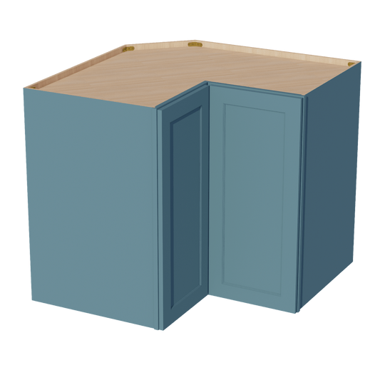 TG - WPC2436: Soft Green Shaker 24"W x 36"H 1 Door & 2 Shelves Pie Cut Wall Corner Cabinet - NextCabinets