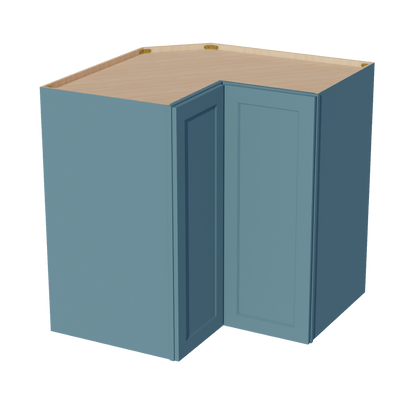 TG - WPC2442: Soft Green Shaker 24"W x 42"H 1 Door & 3 Shelves Pie Cut Wall Corner Cabinet - NextCabinets