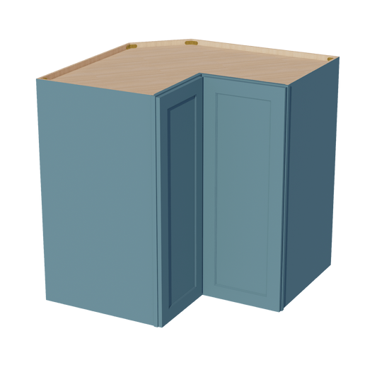 TG - WPC2442: Soft Green Shaker 24"W x 42"H 1 Door & 3 Shelves Pie Cut Wall Corner Cabinet - NextCabinets