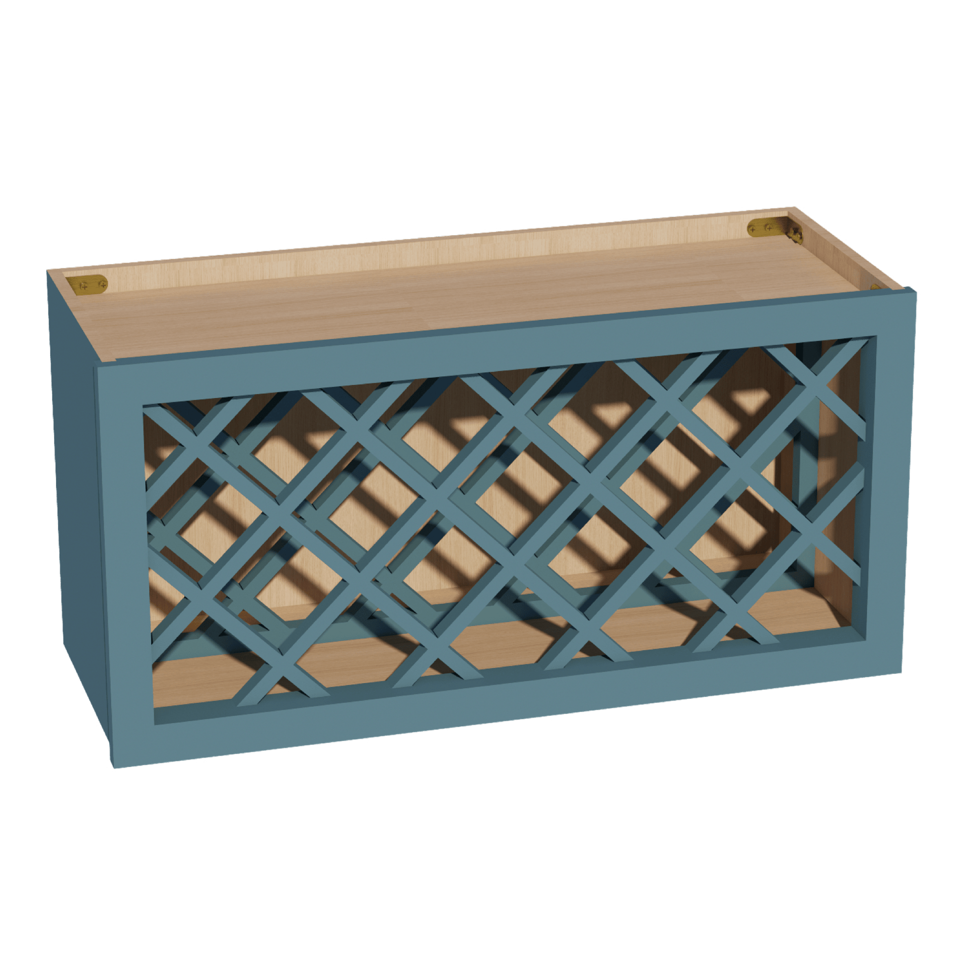 TG - WR3015: Soft Green Shaker 30"W x 15"H x 12"D Wall Wine Rack Incl. Shelf - NextCabinets