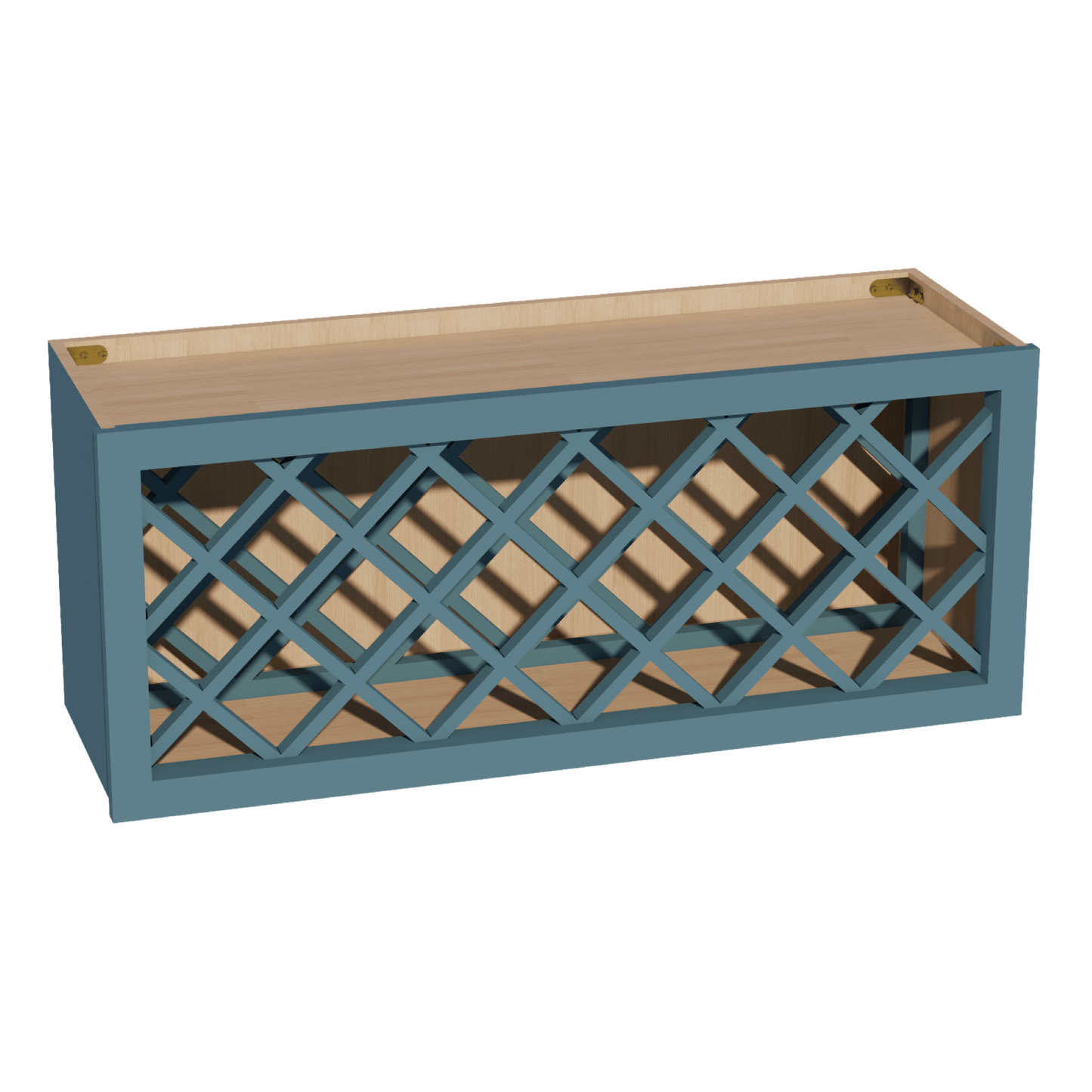 TG - WR3615: Soft Green Shaker 36"W x 15"H x 12"D Wall Wine Rack Incl. Shelf - NextCabinets