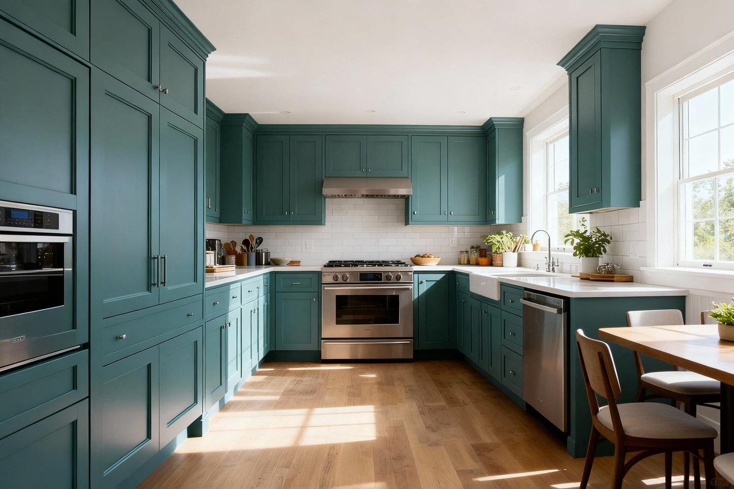Teal Green Shaker Door Sample