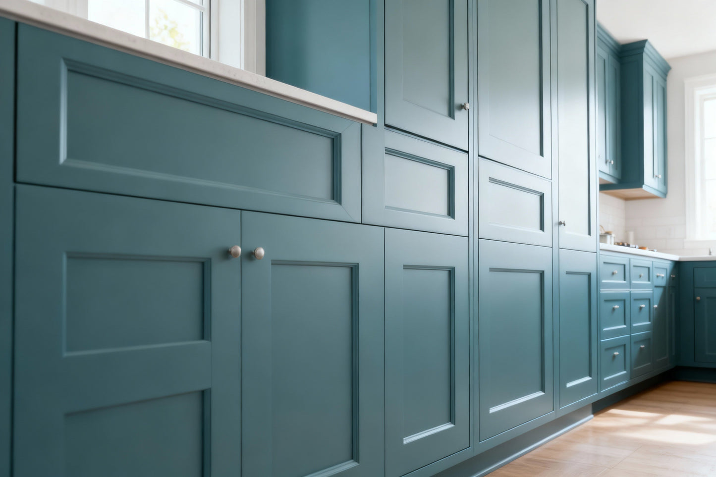 Teal Green Shaker Door Sample