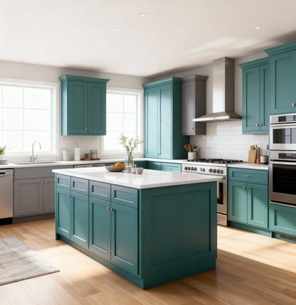 Teal Green Shaker Door Sample