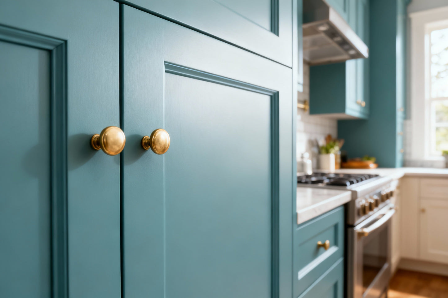 Teal Green Shaker 10x10 RTA Cabinets
