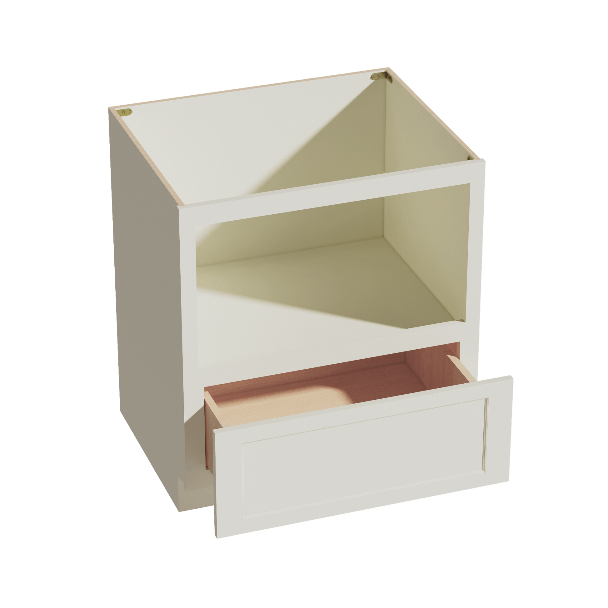 TW - BMC30: Creamy White Shaker 30" 1 Drawer Base Built - in Microwave Cabinets - NextCabinets