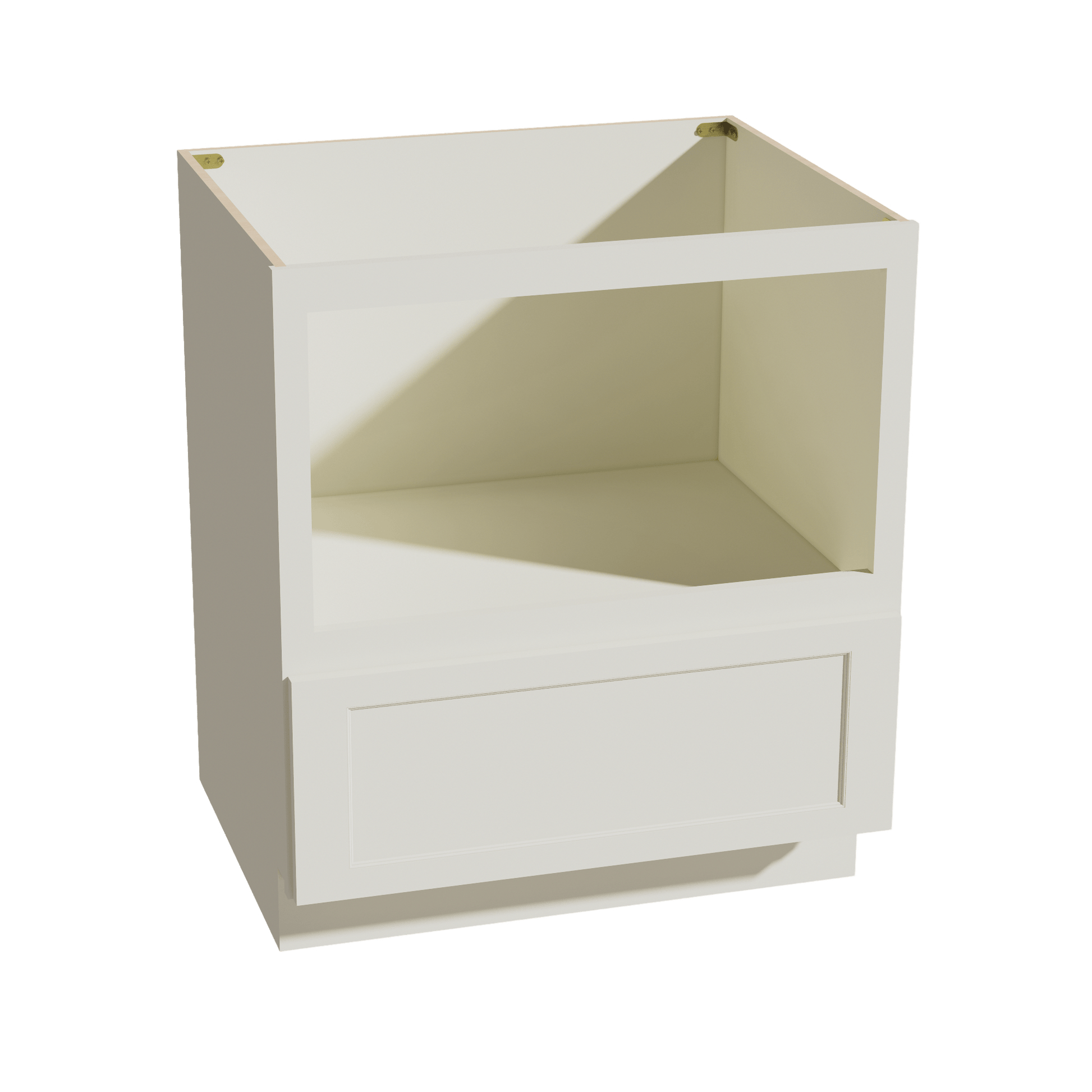 TW - BMC30: Creamy White Shaker 30" 1 Drawer Base Built - in Microwave Cabinets - NextCabinets