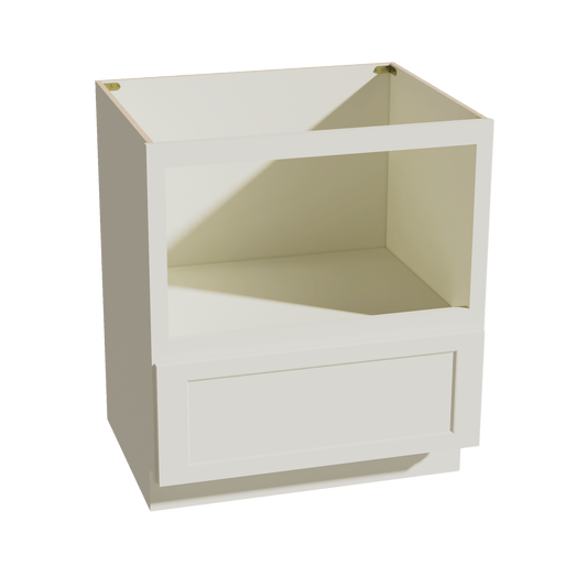 TW - BMC30: Creamy White Shaker 30" 1 Drawer Base Built - in Microwave Cabinets - NextCabinets