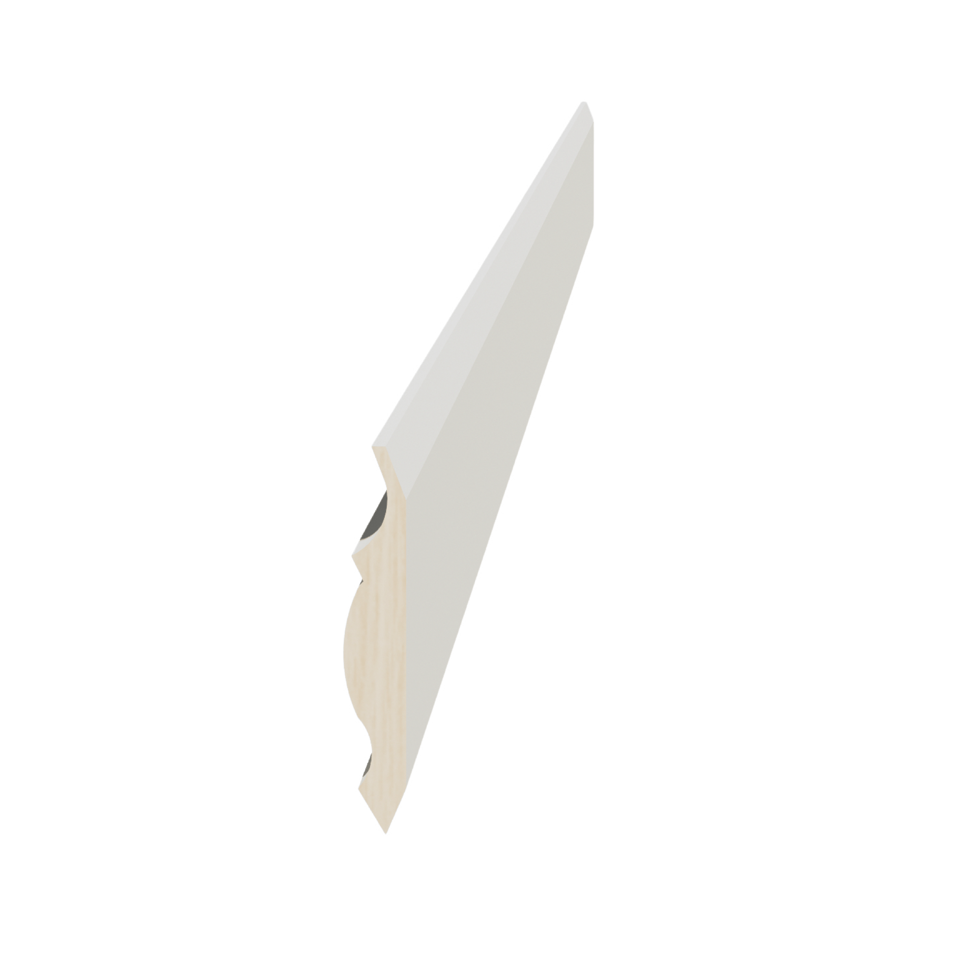 TW - CM1: Creamy White Shaker 96"W x 2 - 5/8"H x 2 - 3/8"D Crown Molding - NextCabinets