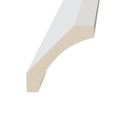 TW - CM4: Creamy White Shaker 96"W x 2 - 1/2"H x 2 - 1/2"D Crown Molding - NextCabinets