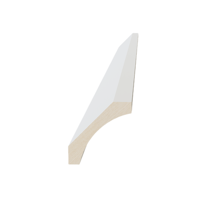 TW - CM4: Creamy White Shaker 96"W x 2 - 1/2"H x 2 - 1/2"D Crown Molding - NextCabinets