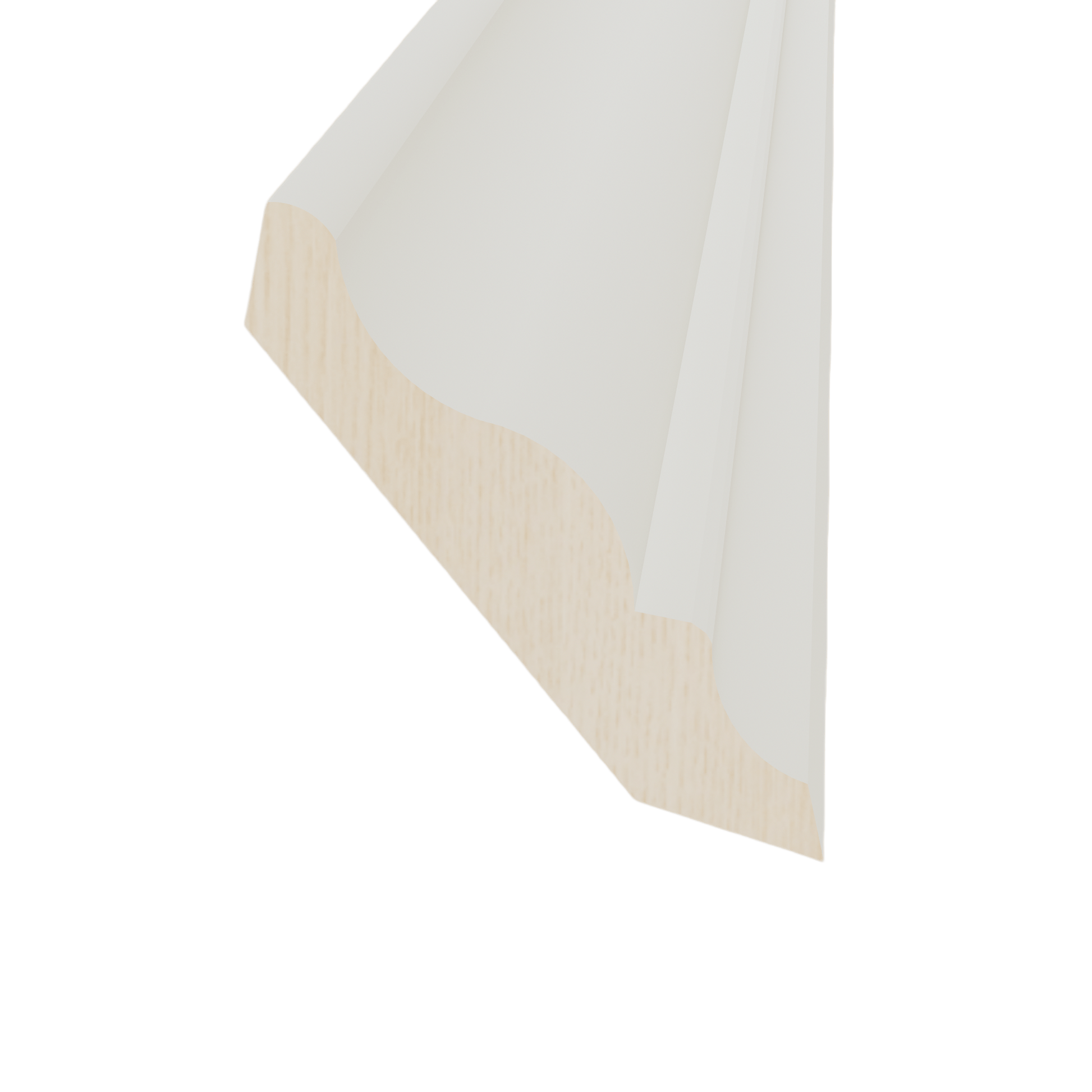 TW - CM6: Creamy White Shaker 96"W x 3 - 1/2"H x 2 - 1/2"D Crown Molding - NextCabinets