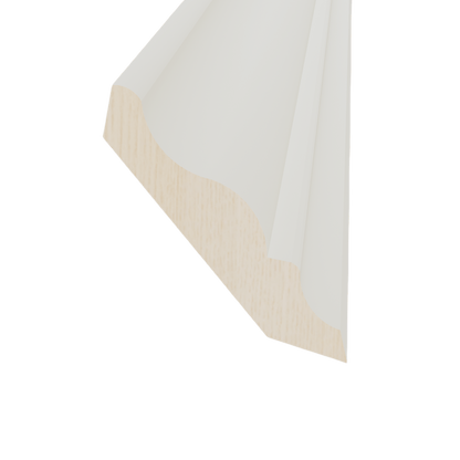TW - CM6: Creamy White Shaker 96"W x 3 - 1/2"H x 2 - 1/2"D Crown Molding - NextCabinets