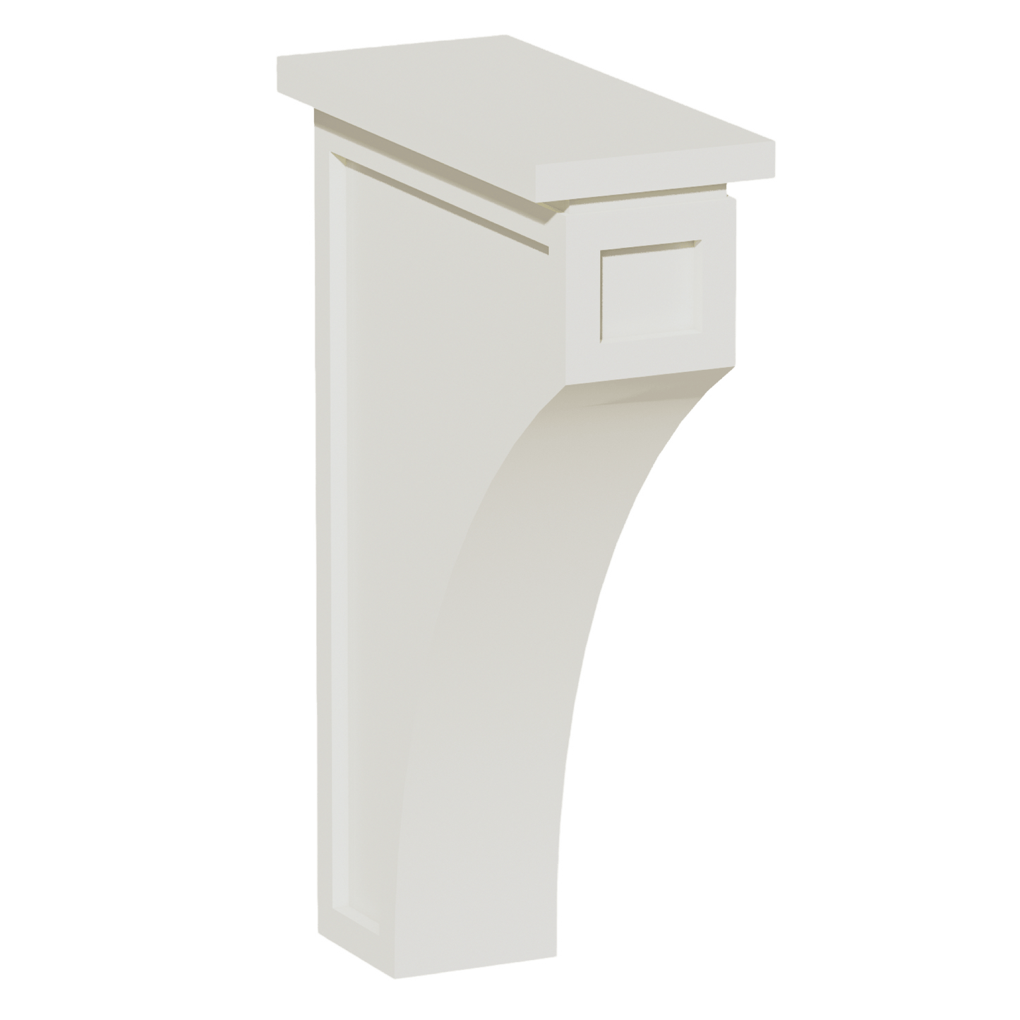 TW - CMCB: Creamy White Shaker 3 - 1/2"W x 12 - 1/4"H x 08"D Extra Large Corbel - NextCabinets