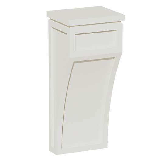 TW - CML: Creamy White Shaker 5 - 1/4"W x 12 - 1/2"H x 4 - 1/2"D Large Corbel - NextCabinets
