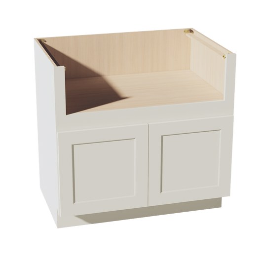 TW - FS36: Creamy White Shaker 36" 2 Doors Farm House Sink Base Cabinets - NextCabinets