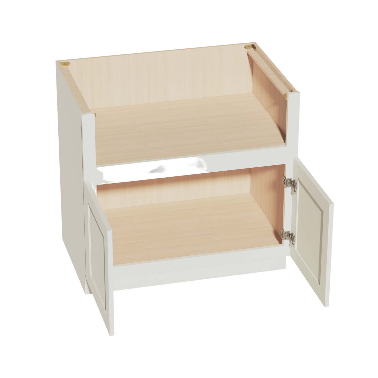 TW - FS36: Creamy White Shaker 36" 2 Doors Farm House Sink Base Cabinets - NextCabinets