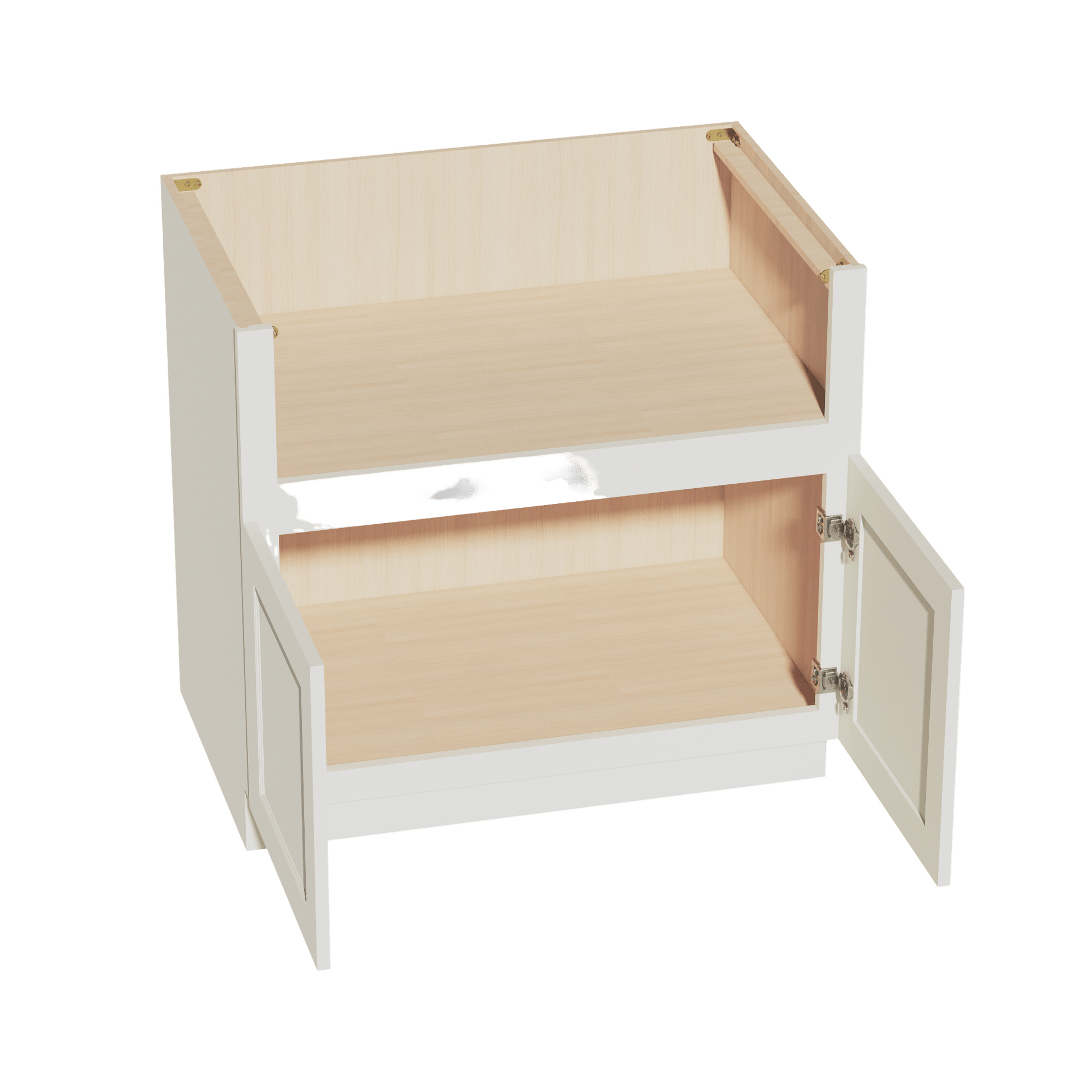 TW - FS36: Creamy White Shaker 36" 2 Doors Farm House Sink Base Cabinets - NextCabinets