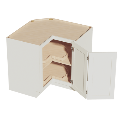 TW - LSB33: Creamy White Shaker 33" 2 Doors Lazy Susan Corner Base Cabinet - NextCabinets