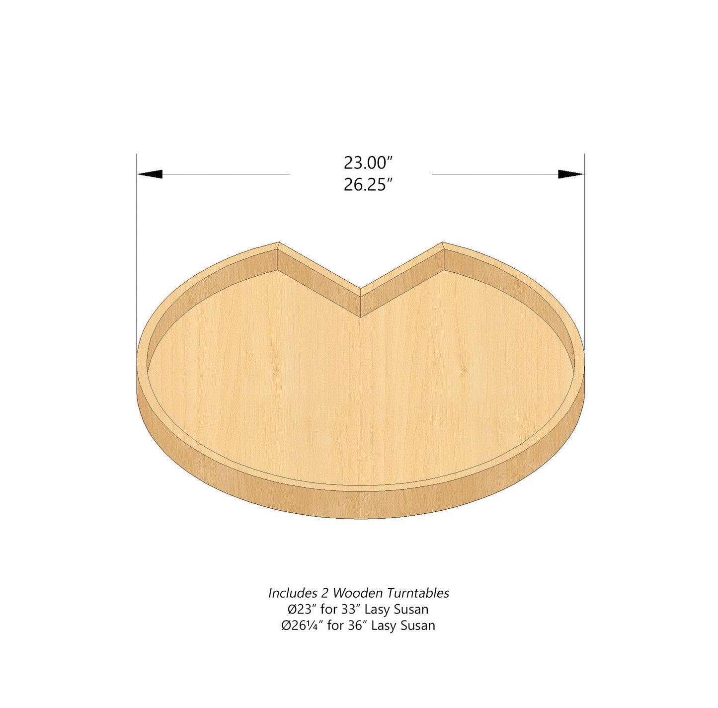 TW - LSB33: Creamy White Shaker 33" 2 Doors Lazy Susan Corner Base Cabinet - NextCabinets