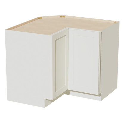 TW - LSB36: Creamy White Shaker 36" 2 Doors Lazy Susan Corner Base Cabinet - NextCabinets
