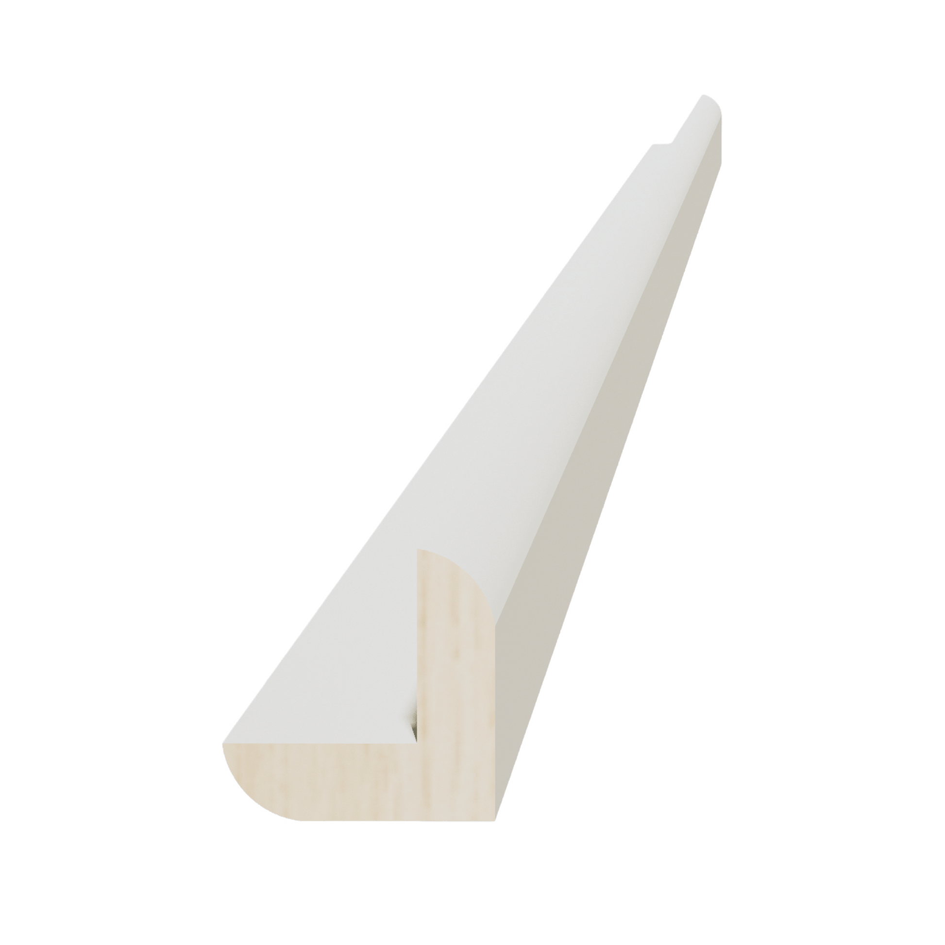TW - OCM8: Creamy White Shaker 96"W x 7/8"H x 7/8"D Outside Corner Molding - NextCabinets