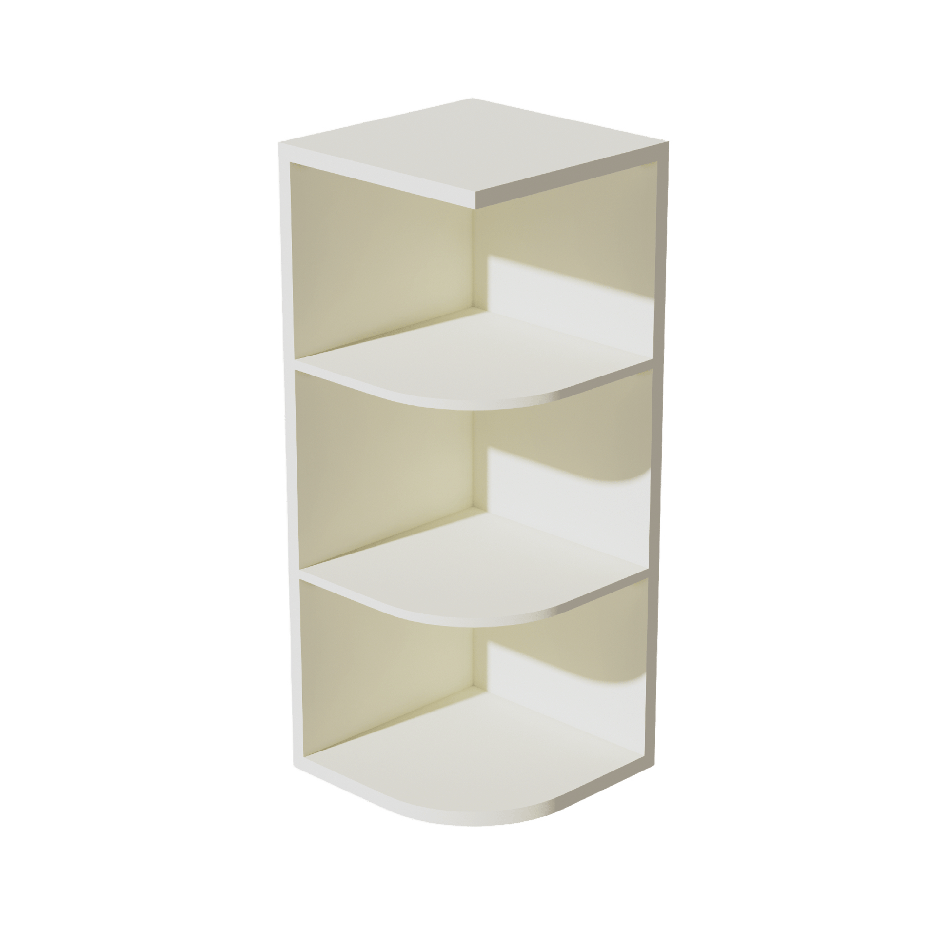 TW - OE1230: Creamy White Shaker 12"W x 30"H 4 Shelves Wall End Shelf Cabinet - NextCabinets