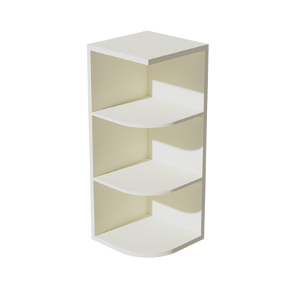 TW - OE1230: Creamy White Shaker 12"W x 30"H 4 Shelves Wall End Shelf Cabinet - NextCabinets