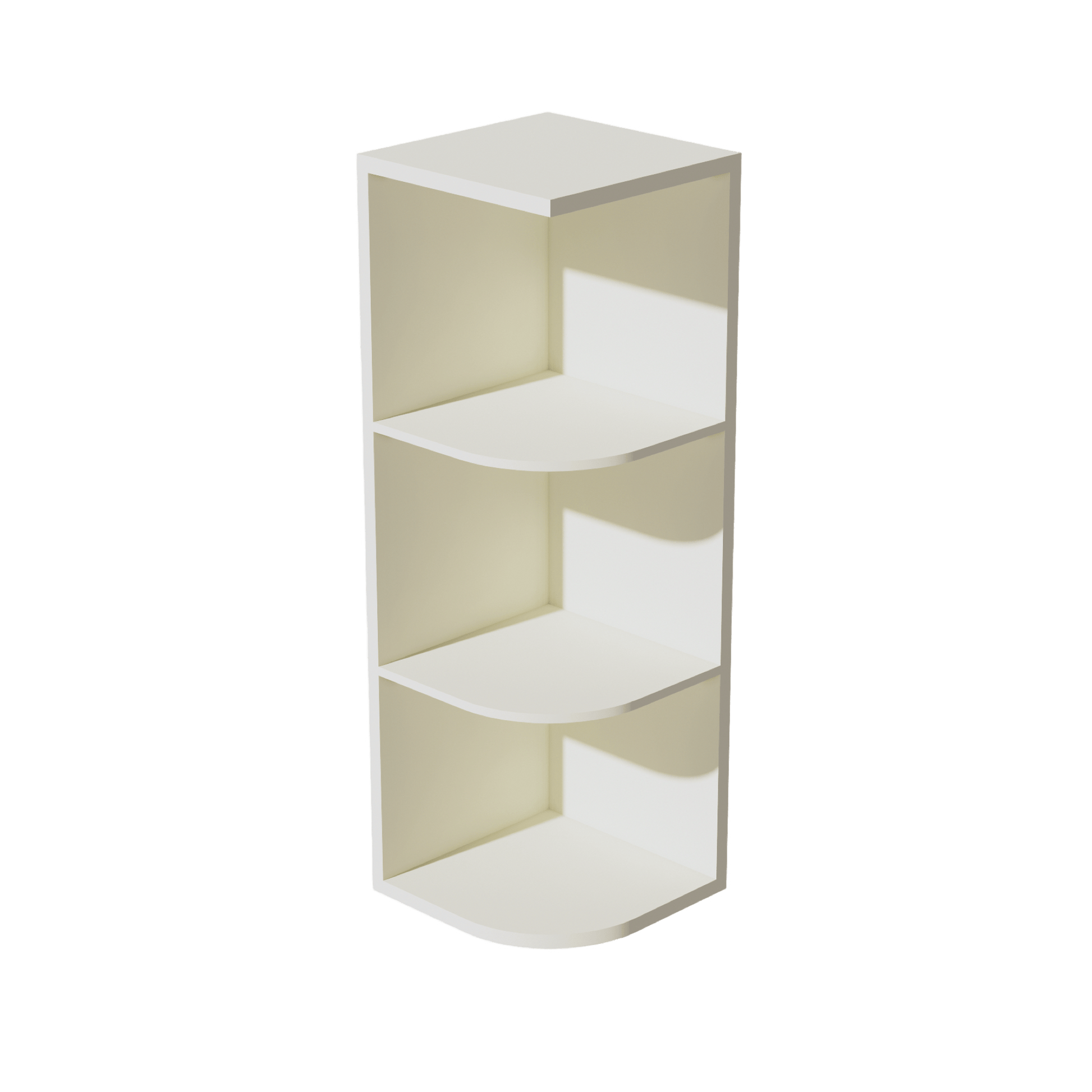 TW - OE1236: Creamy White Shaker 12"W x 36"H 4 Shelves Wall End Shelf Cabinet - NextCabinets