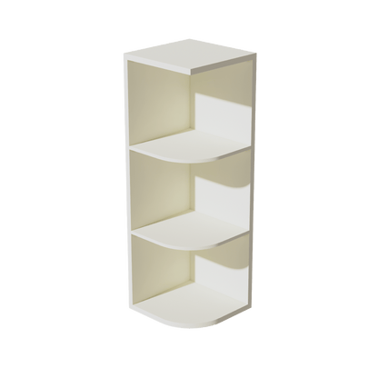 TW - OE1236: Creamy White Shaker 12"W x 36"H 4 Shelves Wall End Shelf Cabinet - NextCabinets
