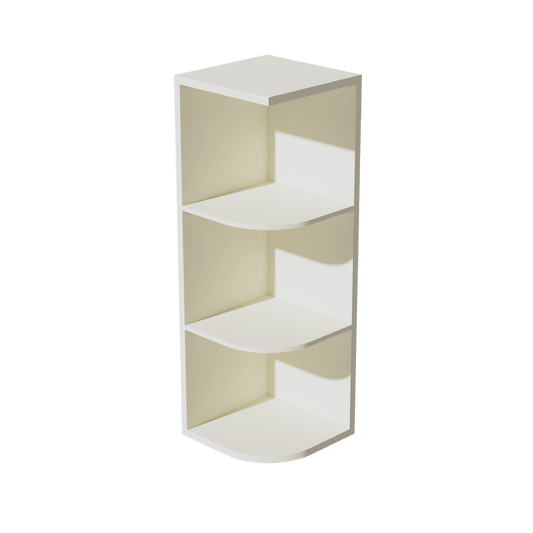 TW - OE1236: Creamy White Shaker 12"W x 36"H 4 Shelves Wall End Shelf Cabinet - NextCabinets