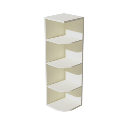 TW - OE1242: Creamy White Shaker 12"W x 42"H 4 Shelves Wall End Shelf Cabinet - NextCabinets