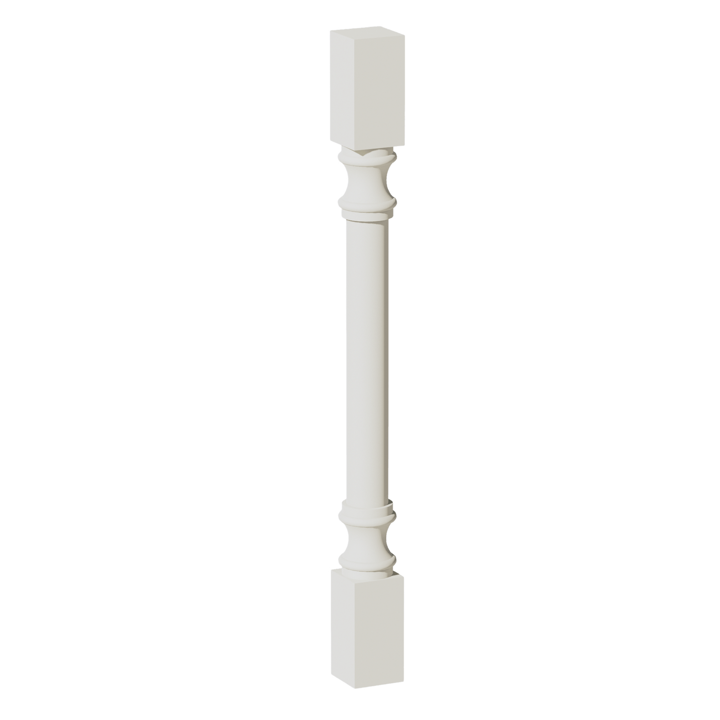 TW - RP336: Creamy White Shaker 03"W x 36"H x 03"D Round Roman Pillar - NextCabinets