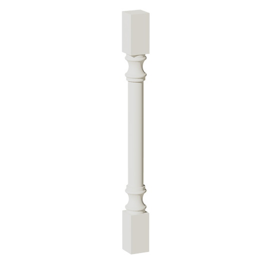 TW - RP336: Creamy White Shaker 03"W x 36"H x 03"D Round Roman Pillar - NextCabinets