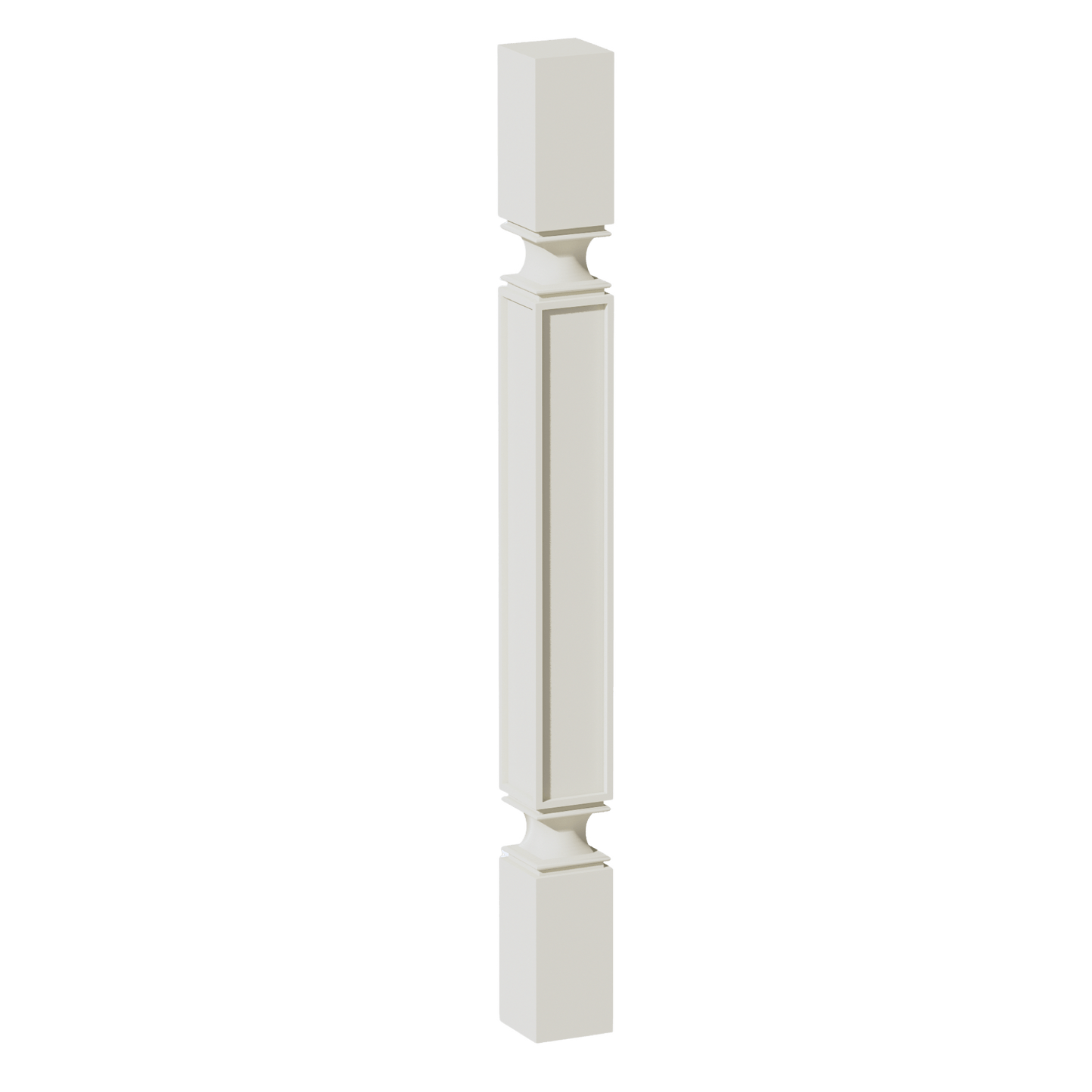 TW - SP336: Creamy White Shaker 03"W x 36"H x 03"D Square Roman Pillar - NextCabinets