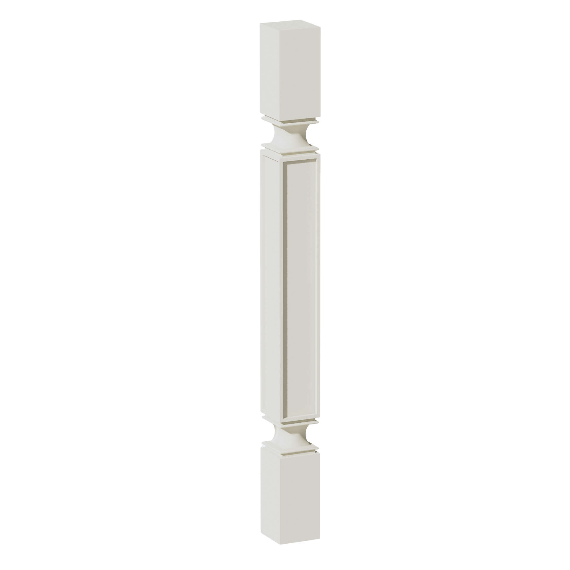 TW - SP336: Creamy White Shaker 03"W x 36"H x 03"D Square Roman Pillar - NextCabinets