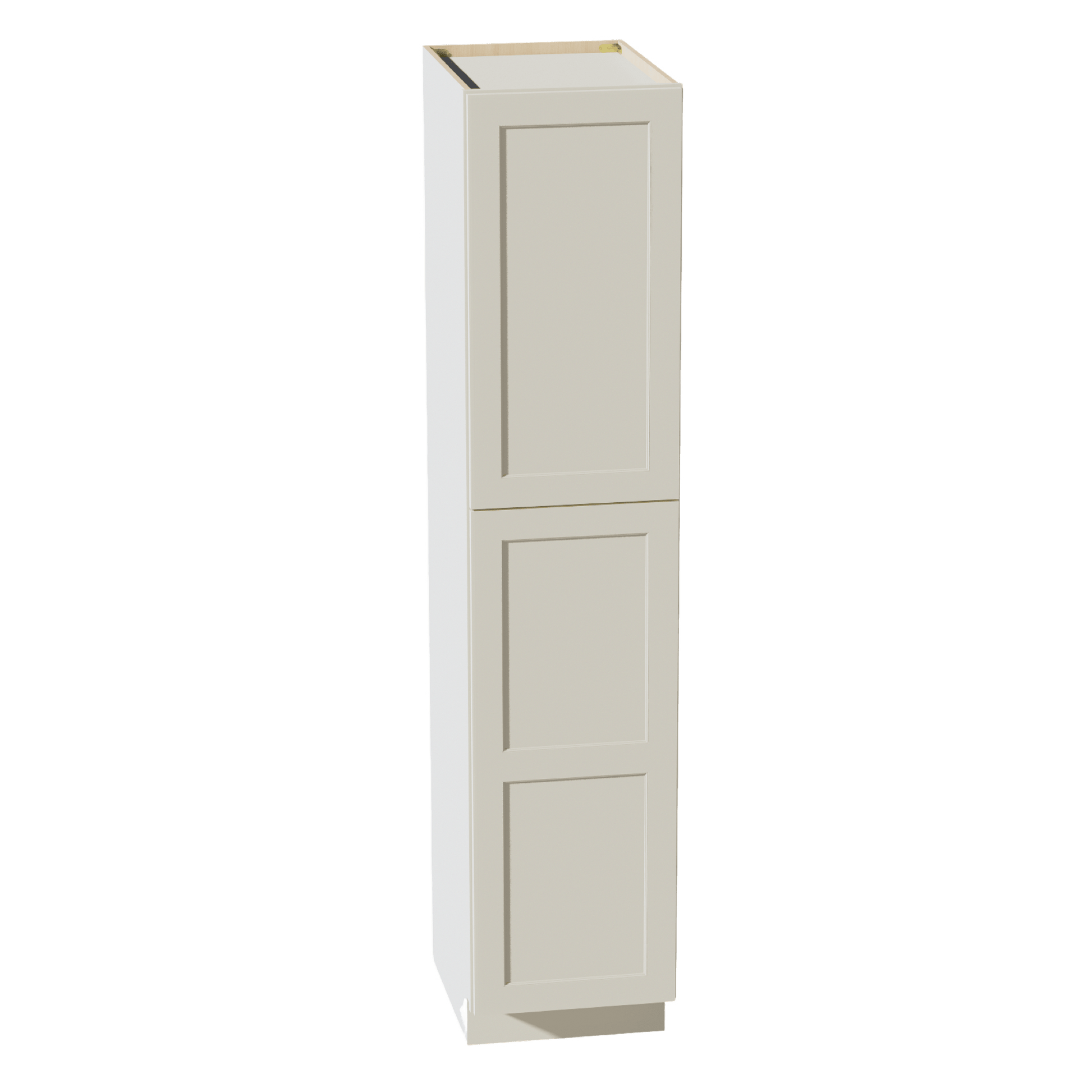 TW - TP1884: Creamy White Shaker 18"W x 84"H x 24"D 2 Doors & 5 Shelves Tall Shelf Pantry Cabinets - NextCabinets