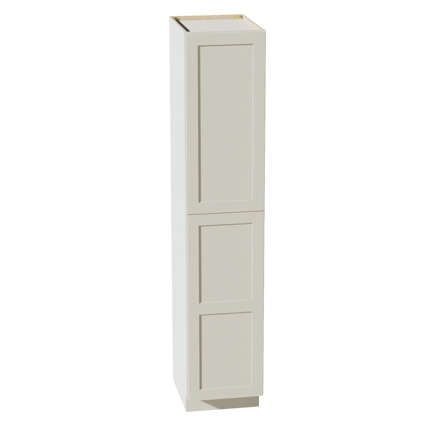 TW - TP1890: Creamy White Shaker 18"W x 90"H x 24"D 2 Doors & 5 Shelves Tall Shelf Pantry Cabinets - NextCabinets