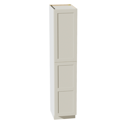 TW - TP1890: Creamy White Shaker 18"W x 90"H x 24"D 2 Doors & 5 Shelves Tall Shelf Pantry Cabinets - NextCabinets