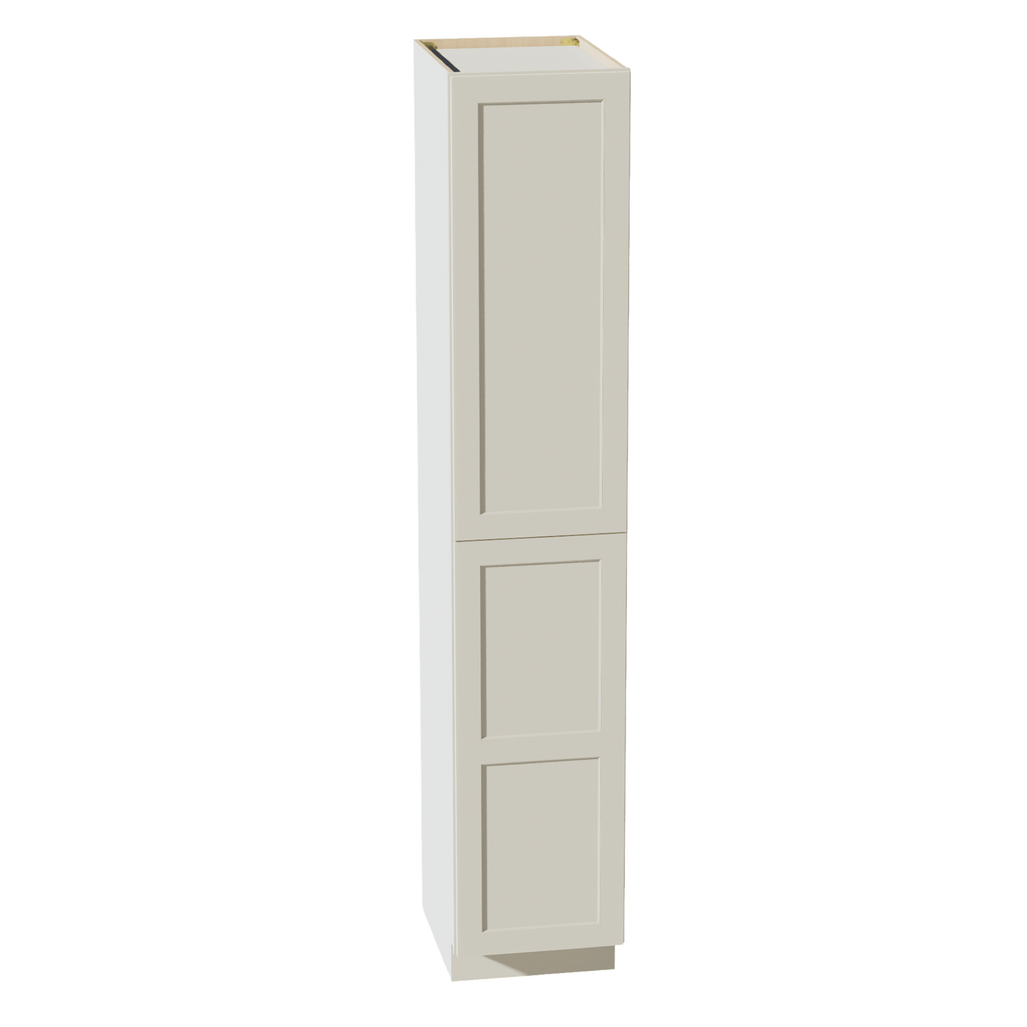 TW - TP1896: Creamy White Shaker 18"W x 96"H x 24"D 2 Doors & 6 Shelves Tall Shelf Pantry Cabinets - NextCabinets