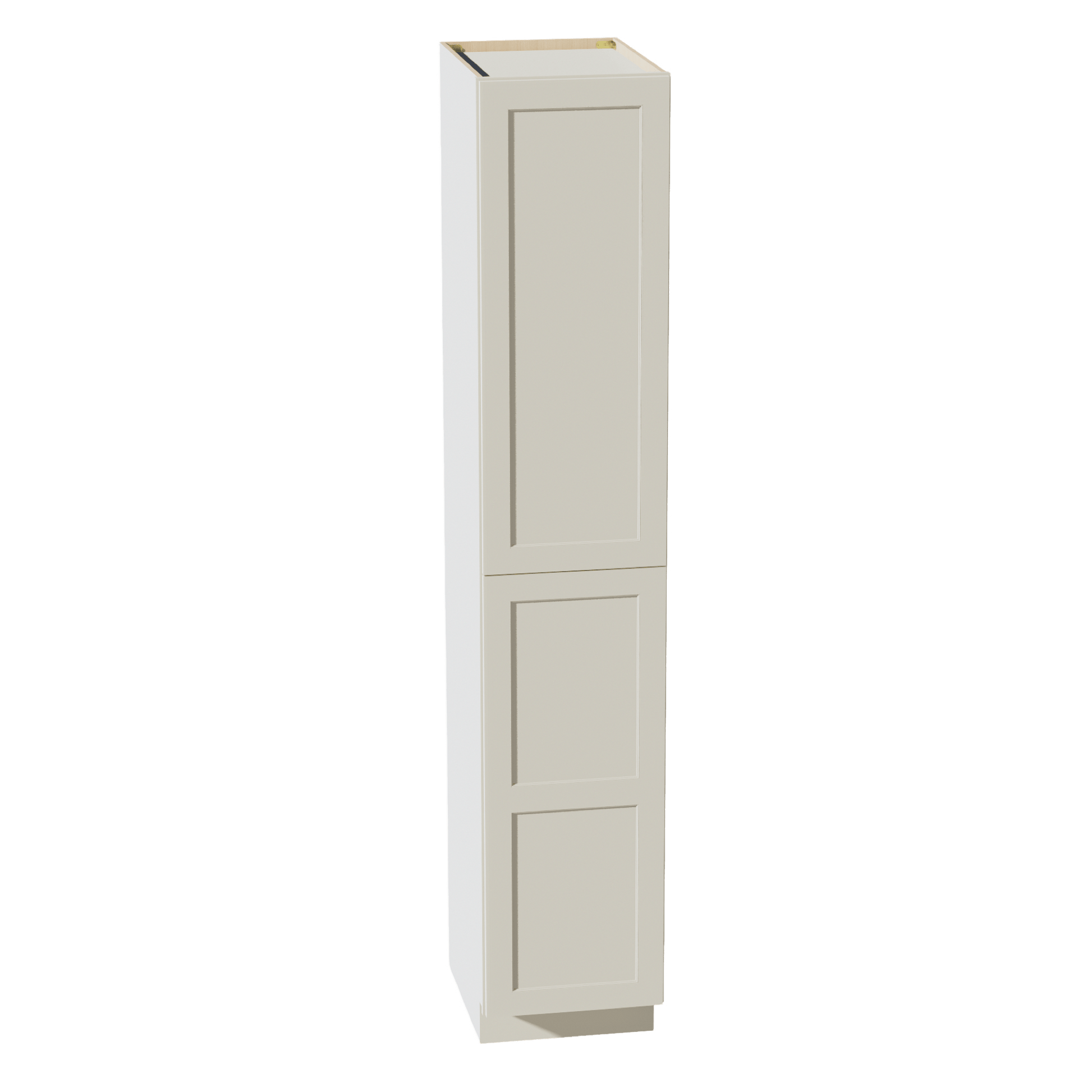 TW - TP1896: Creamy White Shaker 18"W x 96"H x 24"D 2 Doors & 6 Shelves Tall Shelf Pantry Cabinets - NextCabinets