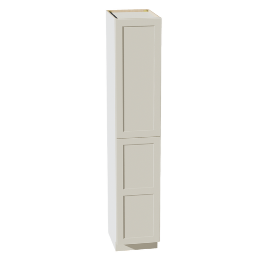 TW - TP1896: Creamy White Shaker 18"W x 96"H x 24"D 2 Doors & 6 Shelves Tall Shelf Pantry Cabinets - NextCabinets