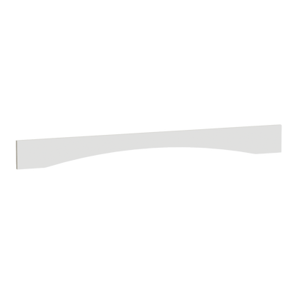 TW - VAR54: Creamy White Shaker 54"W x 5 - 1/2"H x 3/4"D Arched Valance - NextCabinets