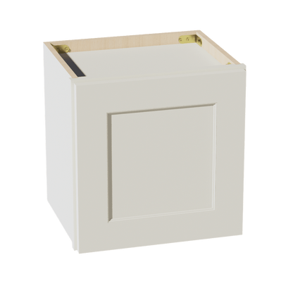 TW - W1515: Creamy White Shaker 15"W x 15"H 1 Door Standard Wall Bridge Cabinet - NextCabinets
