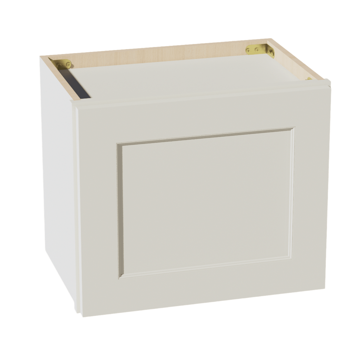 TW - W1815: Creamy White Shaker 18"W x 15"H 1 Door Standard Wall Bridge Cabinet - NextCabinets
